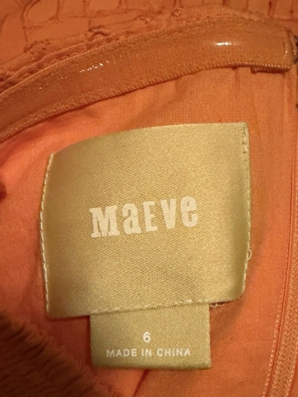 Maeve Strapless Orange Eyelet Fit-and-Flare Dress - Picture 3 of 6